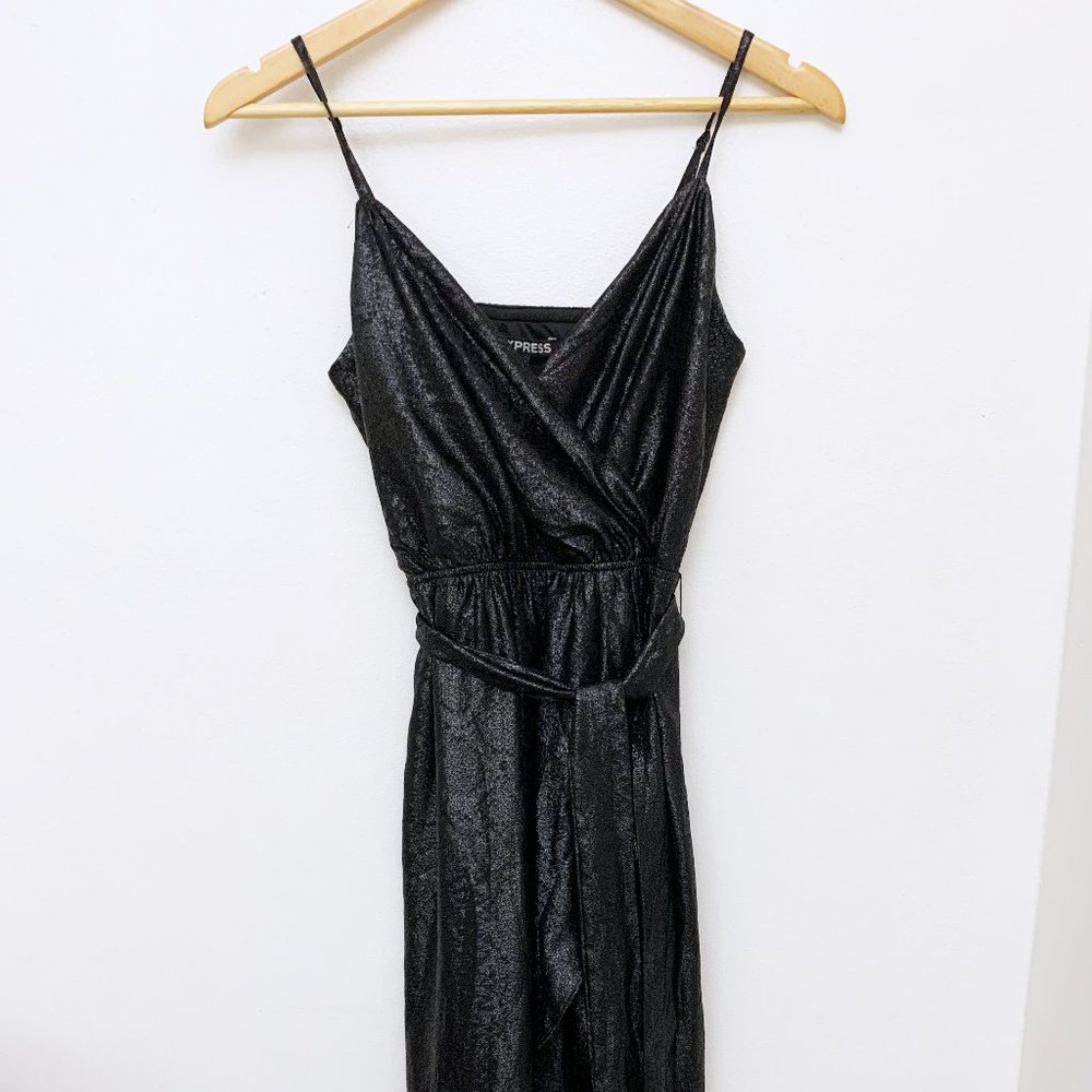 Express - Black High Low Sparkle Dress - Picture 4 of 6